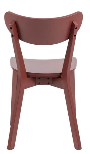 Dřevěná jídelní židle Roxby červená v severském stylu do kuchyně a obýváku Actona