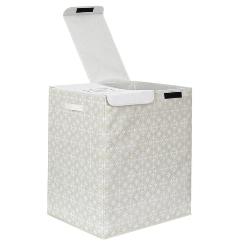 Dvojitý koš na prádlo 50x41x57 šedá látka