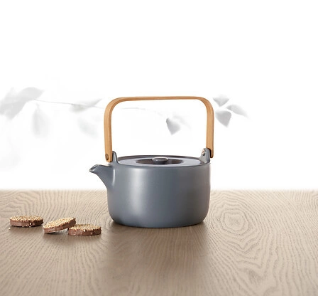 Keramická čajová konvice Nature blue 800 ml s bambusovým držadlem 5five simply smart