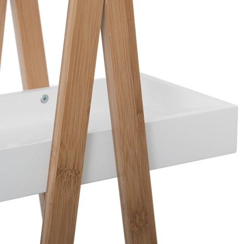 Dřevěný regál Natureo bílý 3 police skandinávský do obýváku, ložnice nebo kanceláře 82 cm