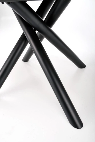 Rozkládací jídelní stůl Ricotti dub přírodní černé nohy moderní loft 160-200 cm