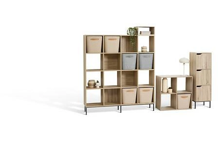 Látková krabice Ronda 31x31x31 cm šedá s úchytkou do regálu a šatny 5five