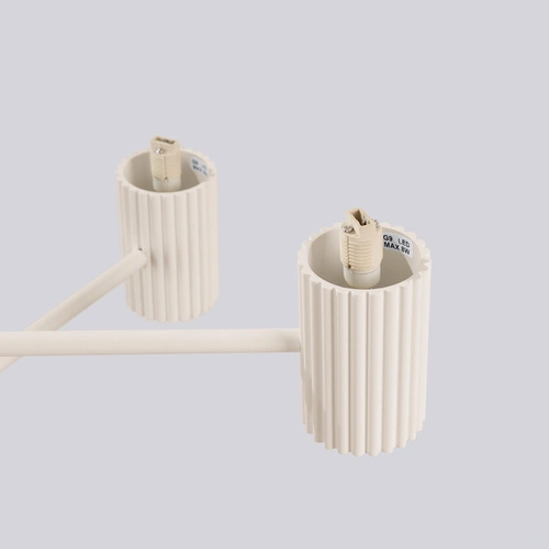 Moderní lustr HALO 6 béžový do obýváku a jídelny z hliníku