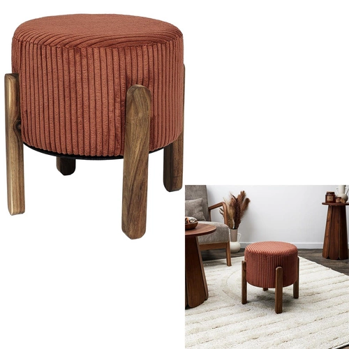 Čalouněná stolička Scott z manšestru terracotta boho do obývacího pokoje