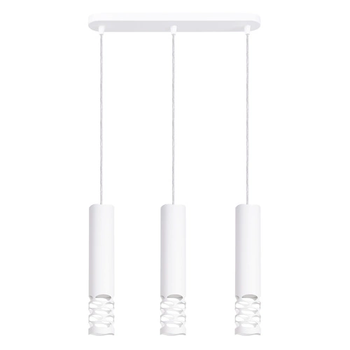 Moderní závěsné svítidlo LIRO 3L bílé kovové do obýváku a kuchyně SOLLUX LIGHTING