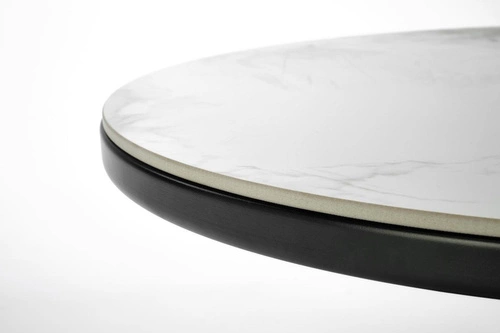 Konferenční stolek Suli kulatý bílý mramor moderní glamour do obýváku 70 cm Intesi