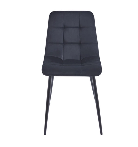 Jídelní židle Caro Velvet černá čalouněná moderní prošívaná velur Intesi