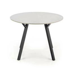 Kulatý jídelní stůl Gorbal moderní 100 cm černý světle šedý kovové nohy Intesi