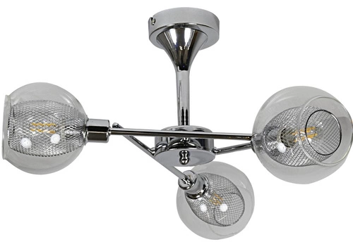 Závěsné svítidlo Ozzo moderní skleněné chromované do obýváku a ložnice s nastavitelnou výškou