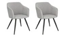 Sada 2 šedých jídelních židlí Molto Black