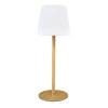 Nabitá stolní lampa s efektem dřeva