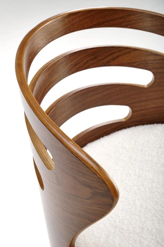 Barová židle Rubicon krémová s opěrkou, výškově nastavitelná, moderní do kuchyně a k ostrůvku Intesi