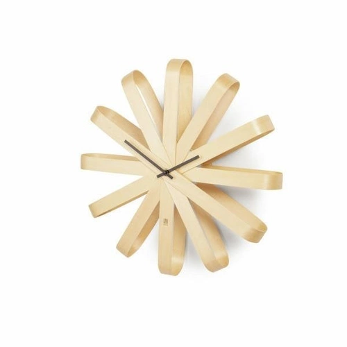 Nástěnné hodiny boho Umbra Ribon zlaté 51 cm moderní hodiny do obýváku nebo ložnice