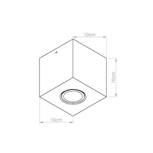 Stropní svítidlo QUAD beton zelená olivová industriální do kuchyně a obýváku 10 cm