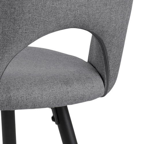 Barová židle s opěrkou Ayla čalouněná světle šedá 65 cm do moderní kuchyně Actona