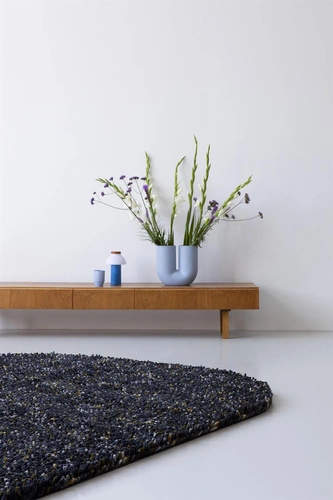 Vlněný shaggy koberec Shaggy Rocks modrý 250x300 moderní koberec do obýváku Carpets&More