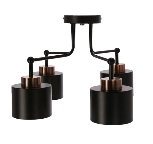 Moderní stropní svítidlo Olena černé 4bodové do obýváku, ložnice nebo kuchyně