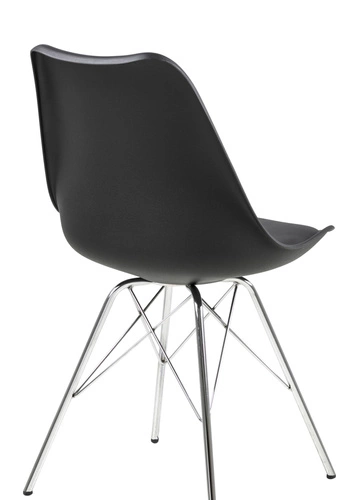 Jídelní židle Eris Actona černá z plastu moderní snadno čistitelná