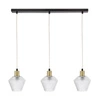 Závěsná lampa Sk.eniko černá 3x40W E14 čiré stínítko