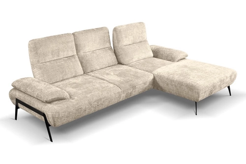 Rohová sedací souprava Rasmus béžová pravá moderní s nastavitelným opěradlem Intesi