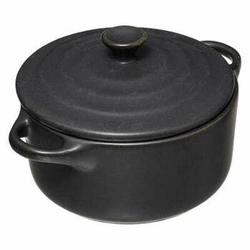 Keramická kulatá zapékací miska s víkem a uchyty 10 cm černá 5five simply smart