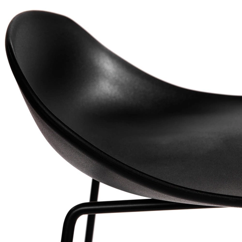 Barová židle Molly černá 75 cm moderní s opěrkou do kuchyně a k ostrůvku Intesi