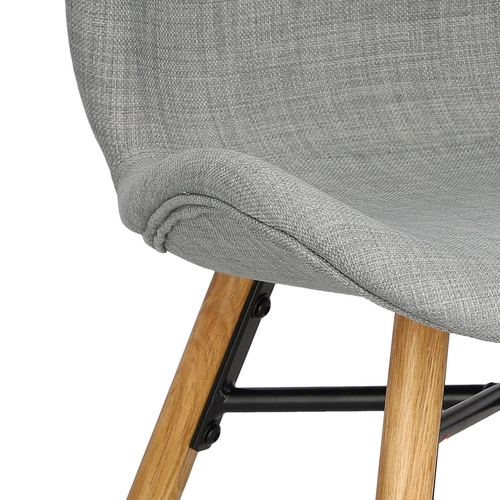 Čalouněná jídelní židle Batilda Actona šedá moderní s dřevěnými nohami