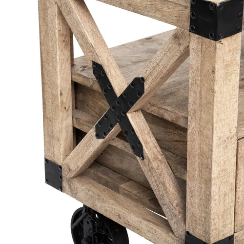 Dřevěný TV stolek Silas 140 cm moderní rustikální mango do obýváku Atmosphera