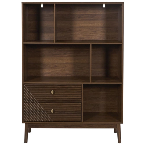 Knihovna se zásuvkami Tiffany, skandinávský ořech, 100 cm Intesi