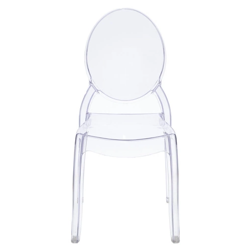 Transparentní jídelní židle Mia Intesi moderní stohovatelná plastová glamour