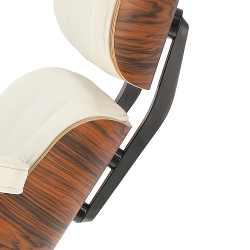 Kožené bílé otočné relaxační křeslo Vip moderní do obývacího pokoje ve stylu Lounge Chair