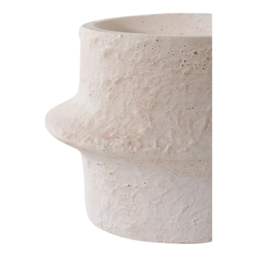 House Nordic sada 2 bílých cementových svícnů do obýváku a jídelny