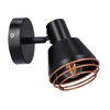 Nástěnná lampa Neria černá 1x40W E14 měděný difuzor