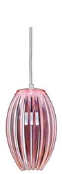 Závěsná lampa Abuko 1x60W E27 růžová malá