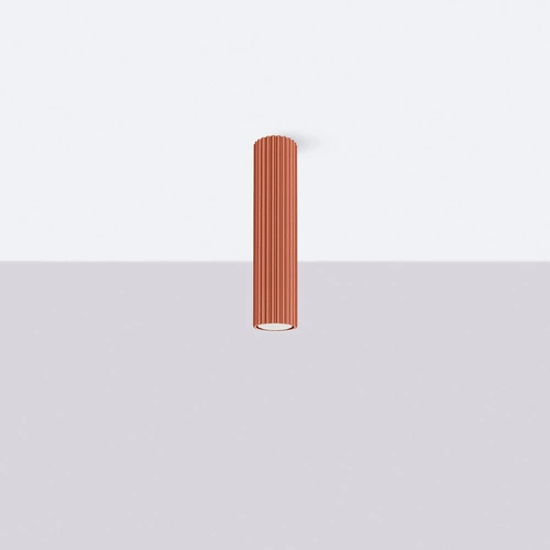 Stropní svítidlo KARBON 30 červené minimalistické do obýváku a ložnice hliník