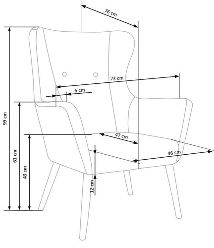 Křeslo Damar lounge žluté