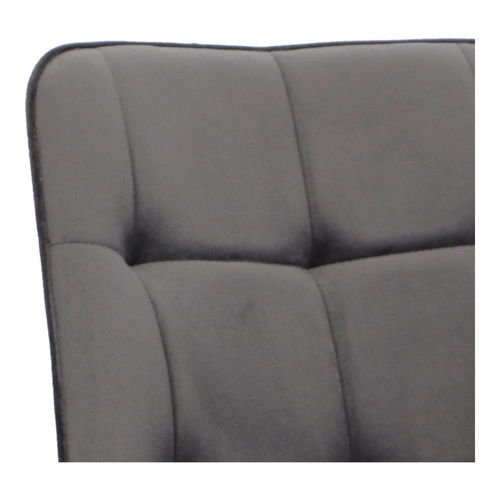 Jídelní židle Pilo šedá sametová čalouněná glamour se zlatými nohami Intesi