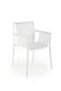 Bílá jídelní a zahradní židle Nathan Intesi s područkami, moderní a snadno čistitelná