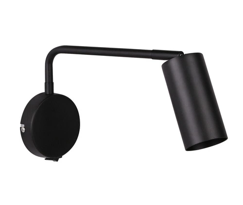 Moderní černé kovové nástěnné svítidlo Tina do ložnice a obýváku, nastavitelné, 31 cm