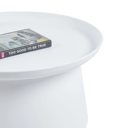 Konferenční stolek Xena kulatý bílý 70 cm moderní skandinávský do obýváku Intesi