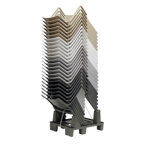 Zahradní plastová židle modrá s područkami stohovatelná Emi SCAB Design