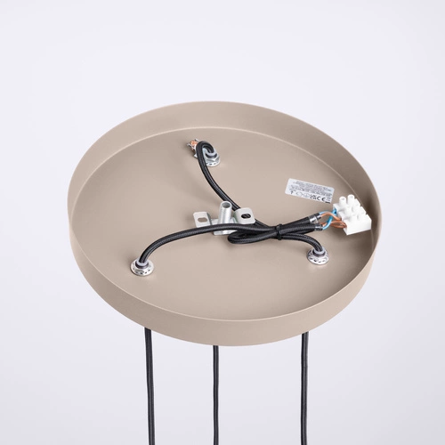 Závěsné svítidlo HALO 3P béžové moderní skleněné do obýváku a kuchyně japandi 125 cm