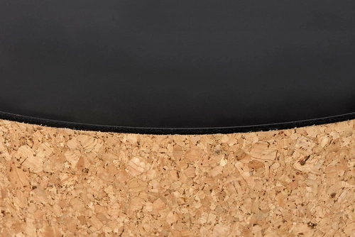 Konferenční stolek Teffa kulatý loftový s úložným prostorem do obýváku přírodní černý 38 cm