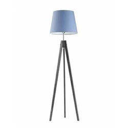 Podlahová lampa Aruba modré stínidlo stojan popelavě šedý