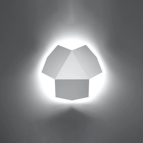 Moderní bílá nástěnná kovová lampa TRE Sollux do obýváku, ložnice nebo nad zrcadlo 30 cm