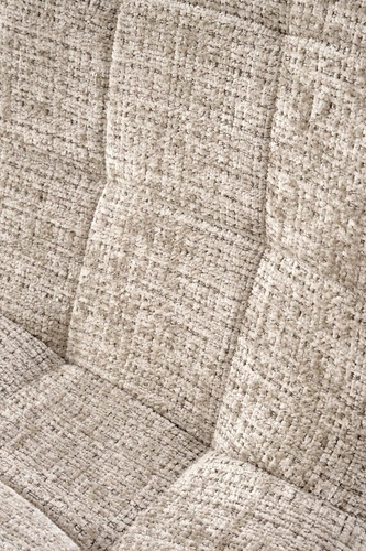 Čalouněná jídelní židle Pilew béžová moderní s opěrkou na černých nohách Intesi