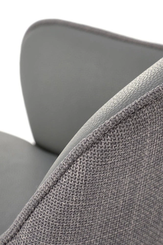 Otočná čalouněná židle Connery Intesi šedá s područkami do jídelny a obýváku
