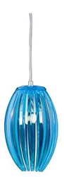 Závěsná lampa Abuko 1x60W E27 modrá malá