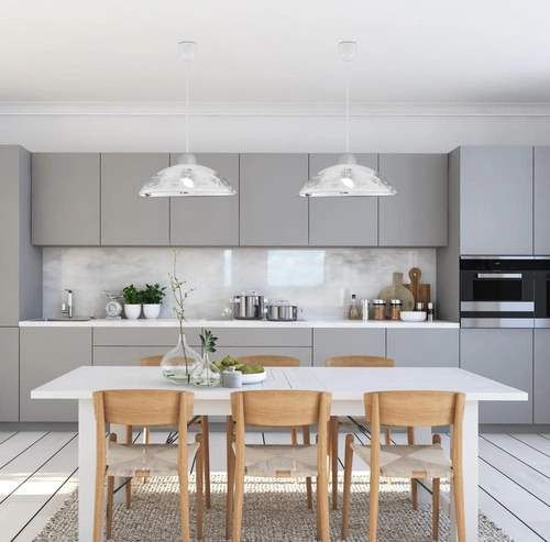 Závěsné skleněné svítidlo Beris 30 bílá do obýváku a jídelny klasické CANDELLUX