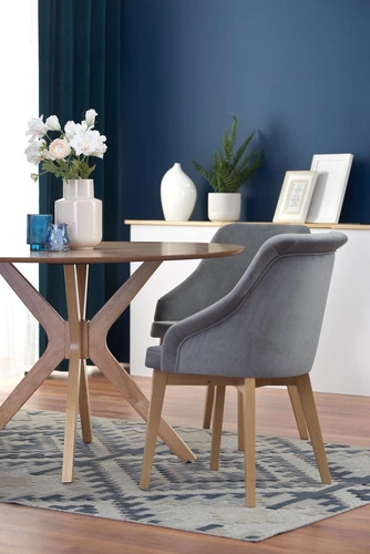 Jídelní kulatý stůl Dancan 120 cm přírodní dub skandinávský dřevěný Intesi